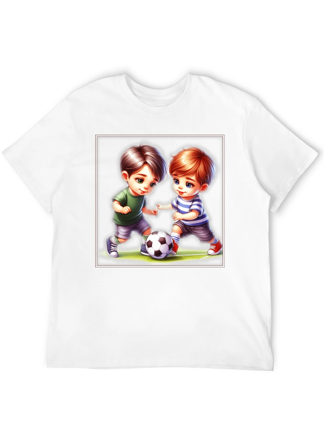 Boys Soccer Graphic Tee - Cute Cartoon Design