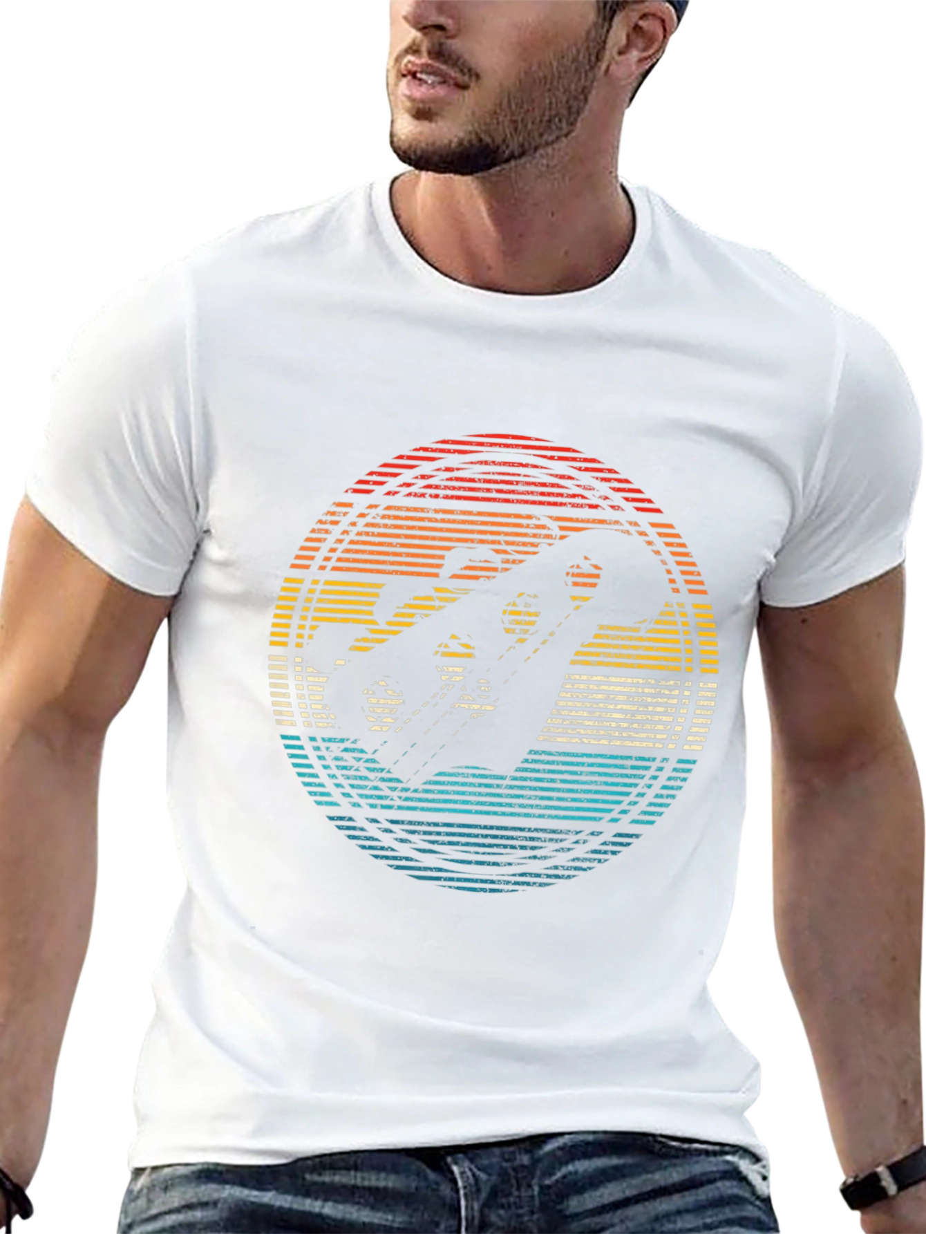 Retro Skier Graphic Tee - Black