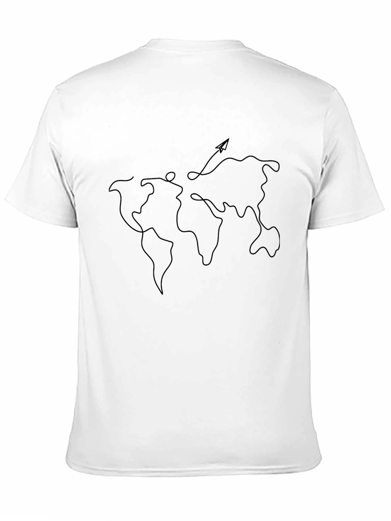 Minimalist World Map Graphic T-Shirt