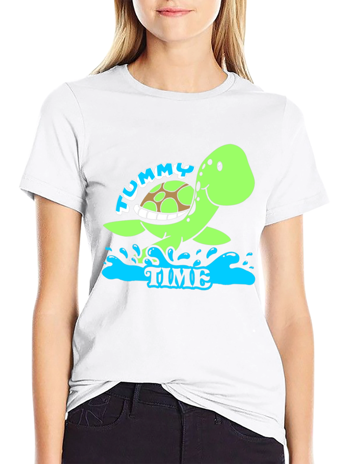 Tummy Time Turtle Tee - Soft Cotton Comfort
