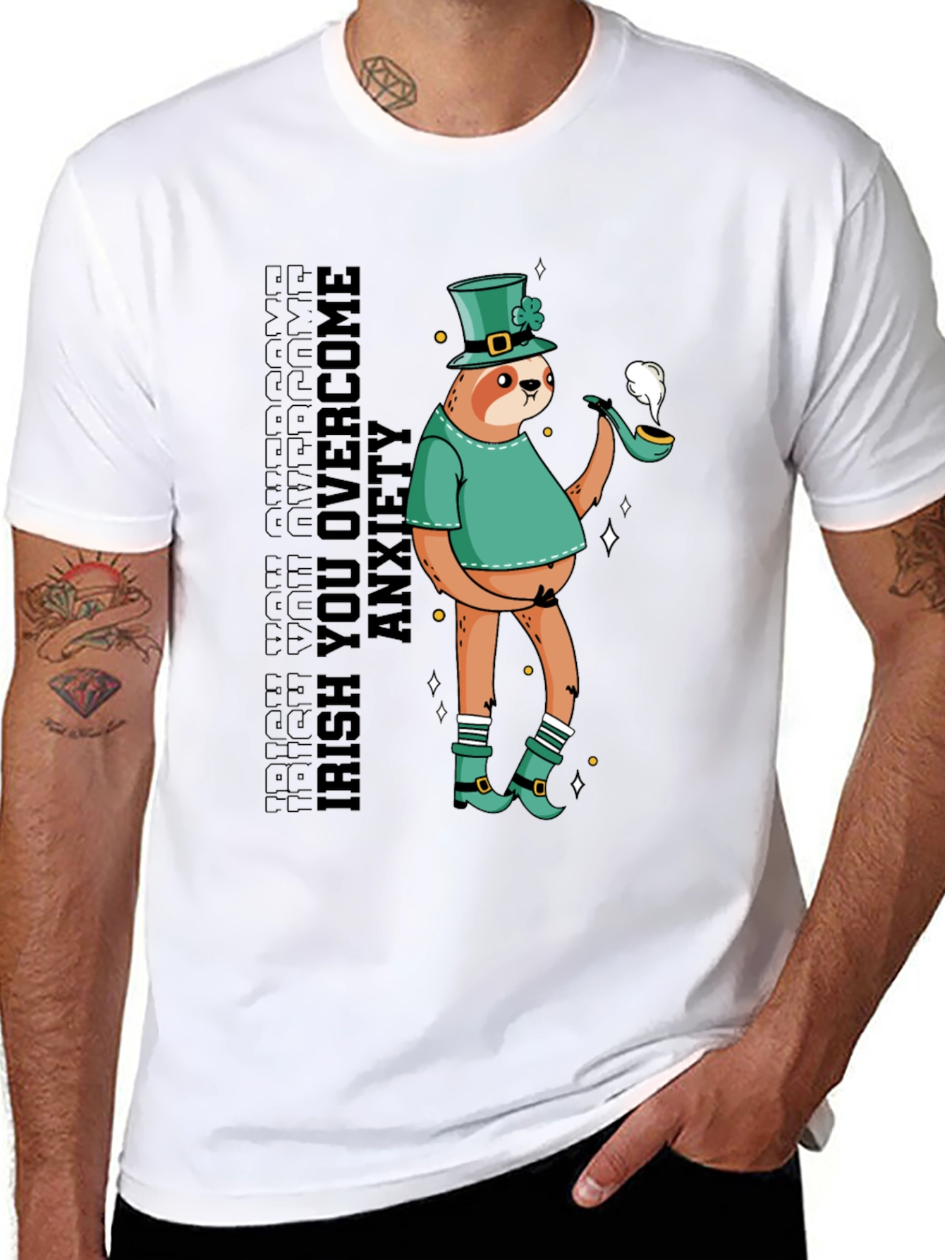 Irish You Overcome Anxiety Sloth T-Shirt