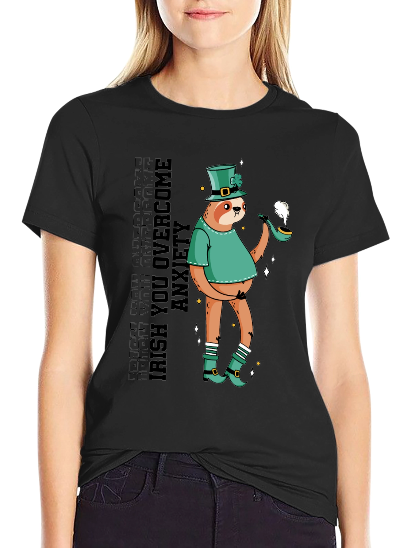 Irish You Overcome Anxiety Sloth T-Shirt