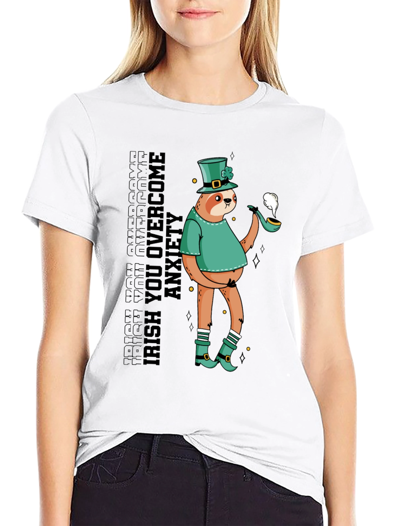 Irish You Overcome Anxiety Sloth T-Shirt