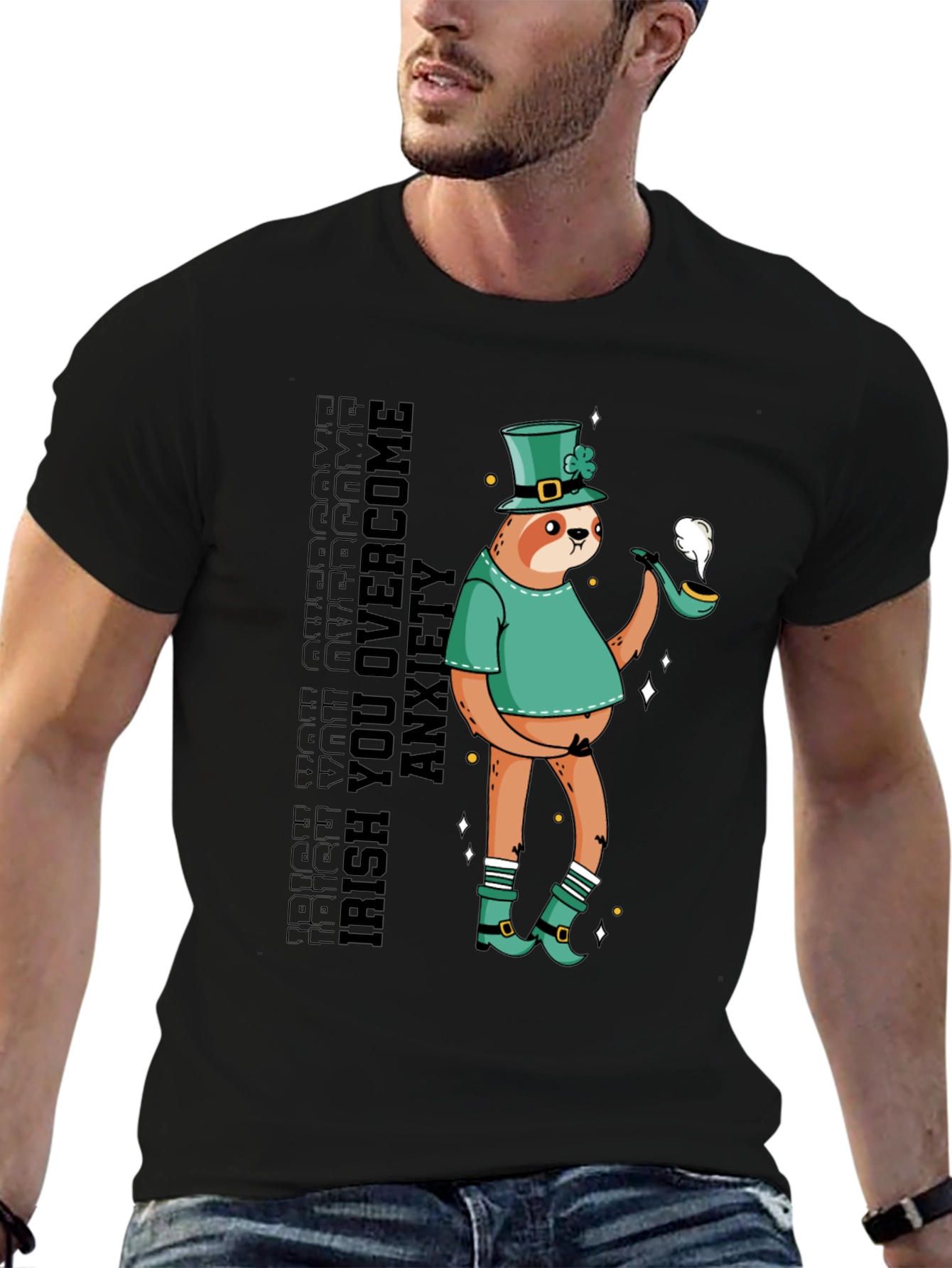Irish You Overcome Anxiety Sloth T-Shirt