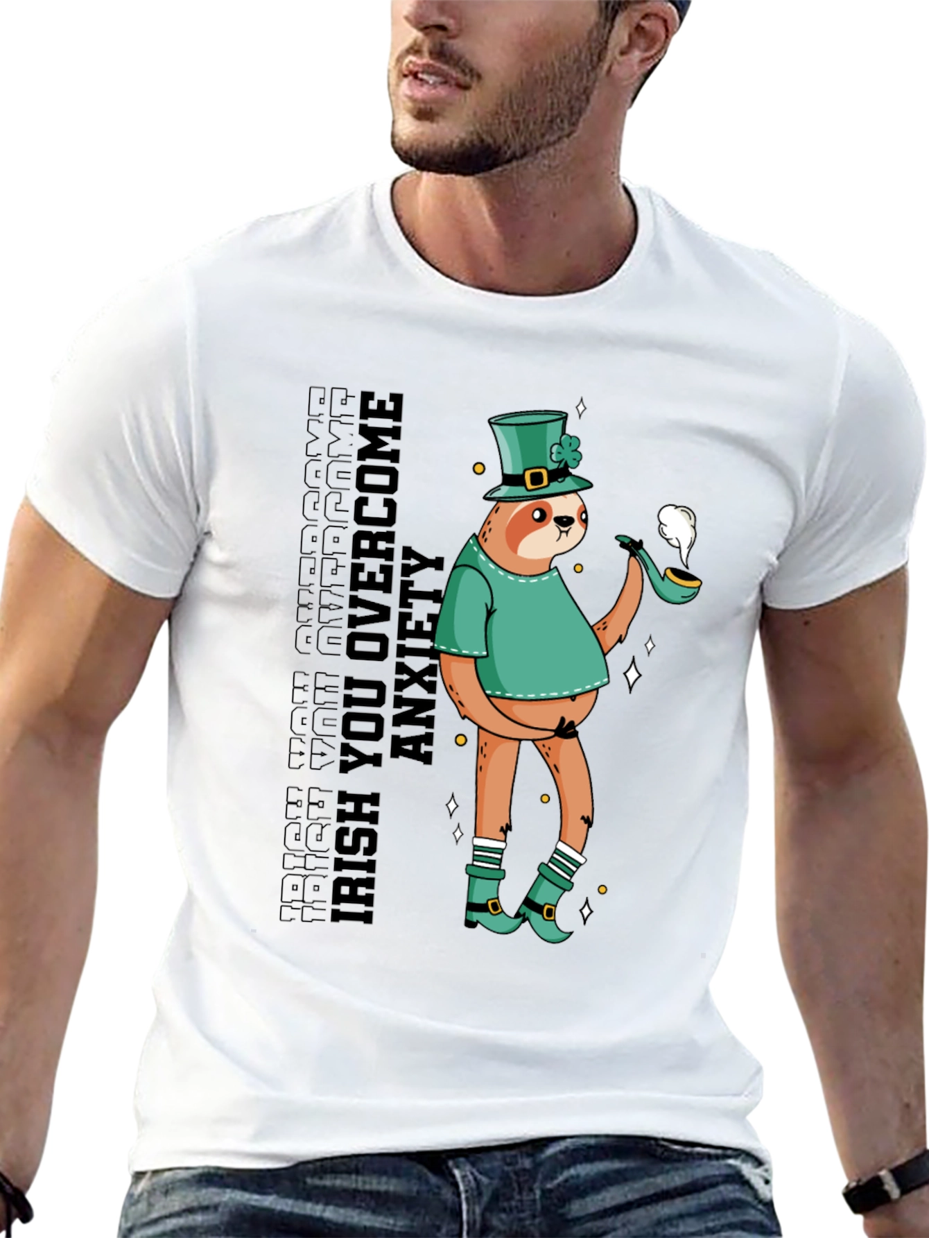 Irish You Overcome Anxiety Sloth T-Shirt