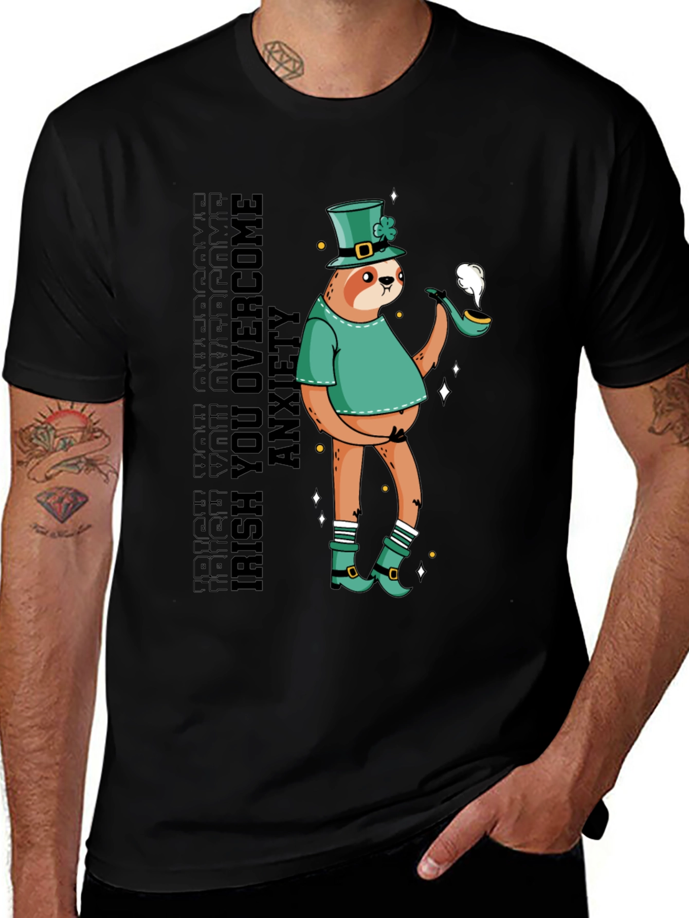 Irish You Overcome Anxiety Sloth T-Shirt
