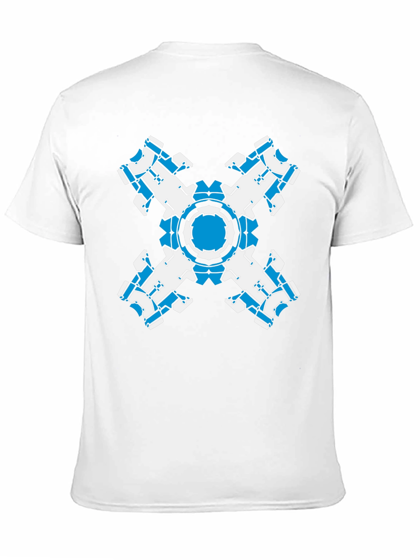 Geometric Graphic Print Mens Black T-Shirt
