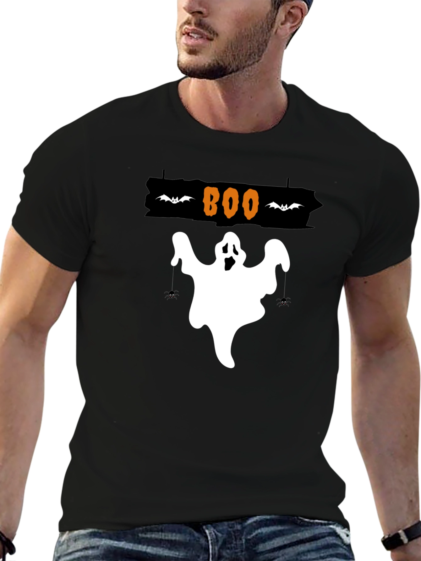 Spooky Ghost Boo Graphic T-Shirt