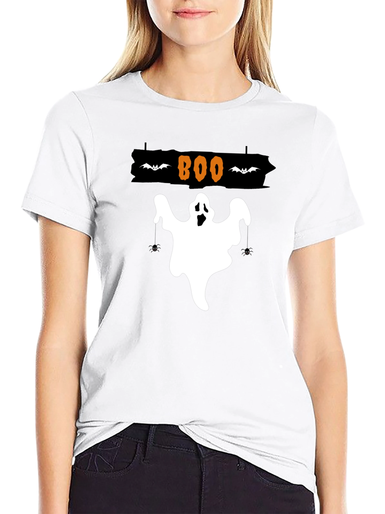 Spooky Ghost Boo Graphic T-Shirt