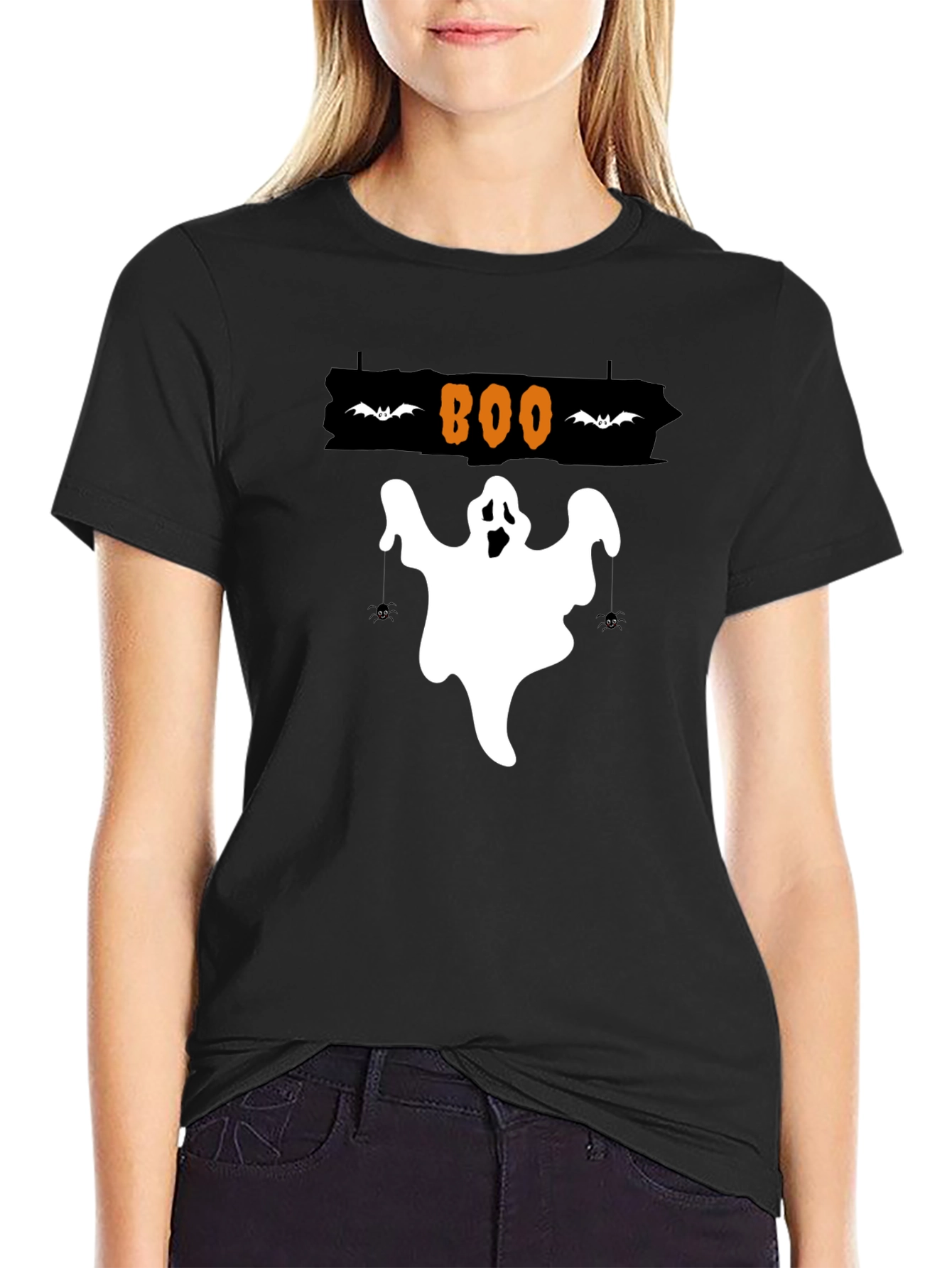 Spooky Ghost Boo Graphic T-Shirt