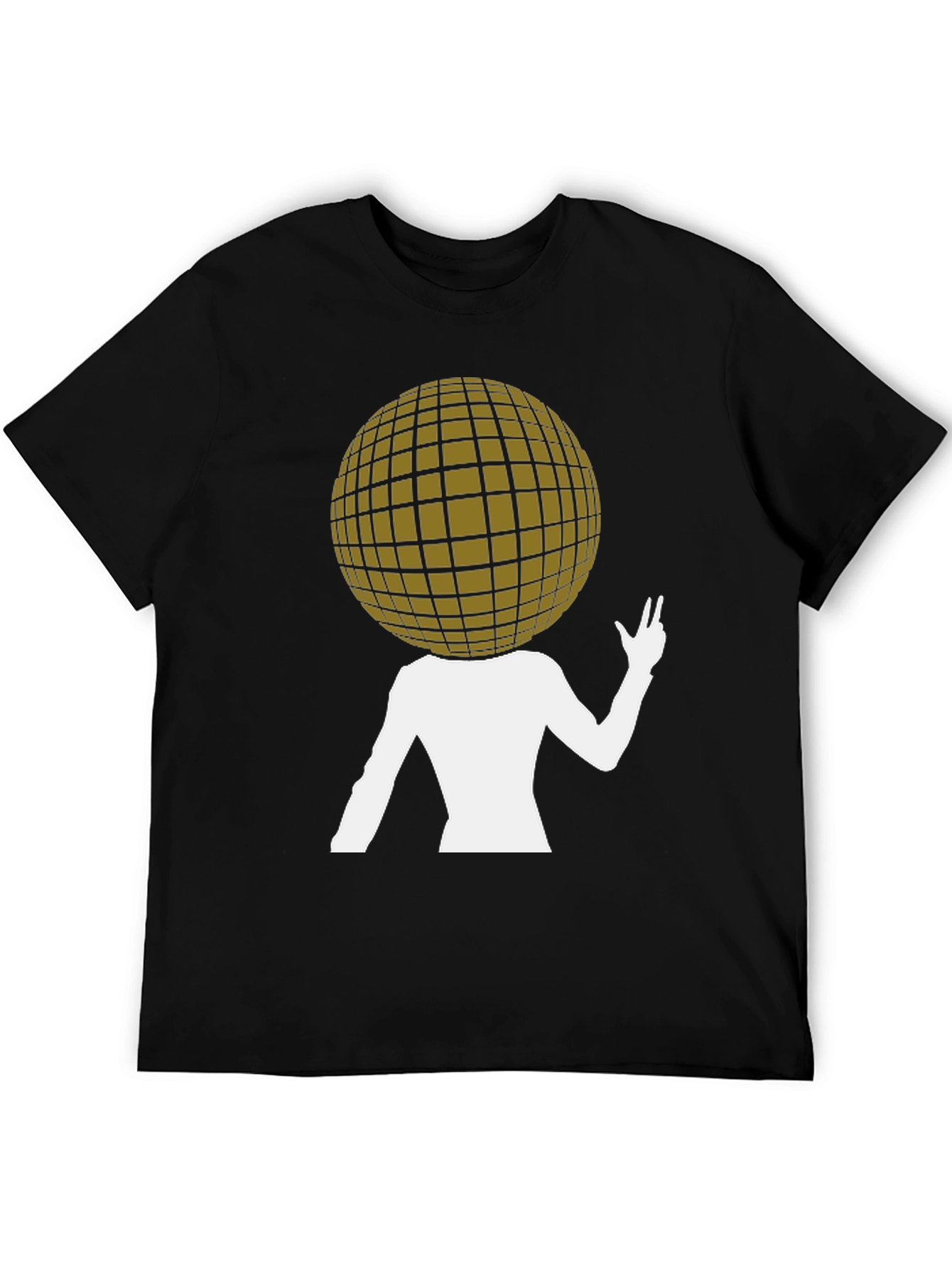 Abstract Disco Ball Head T-Shirt - Unique Graphic Tee