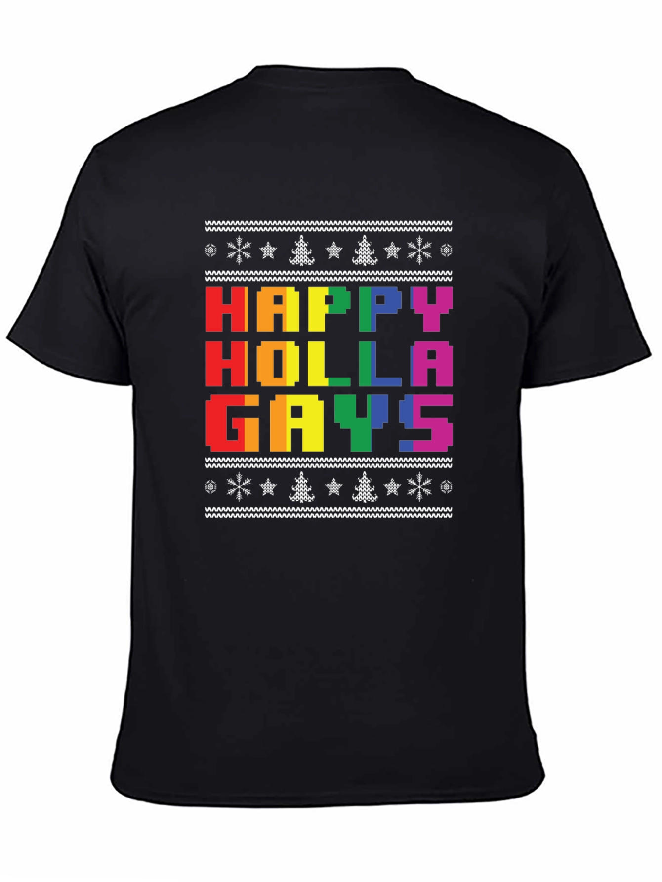 Happy Holla Gays Ugly Christmas T-Shirt