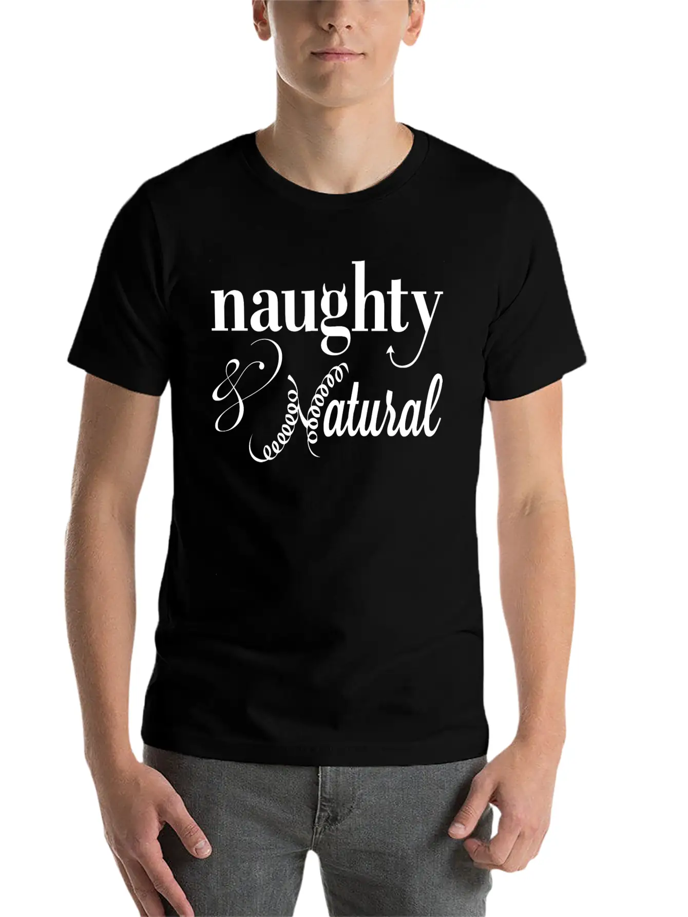 Naghty & Natural T-Shirt Relaxed Everyday Tee – Lightweight And Durable Cotton