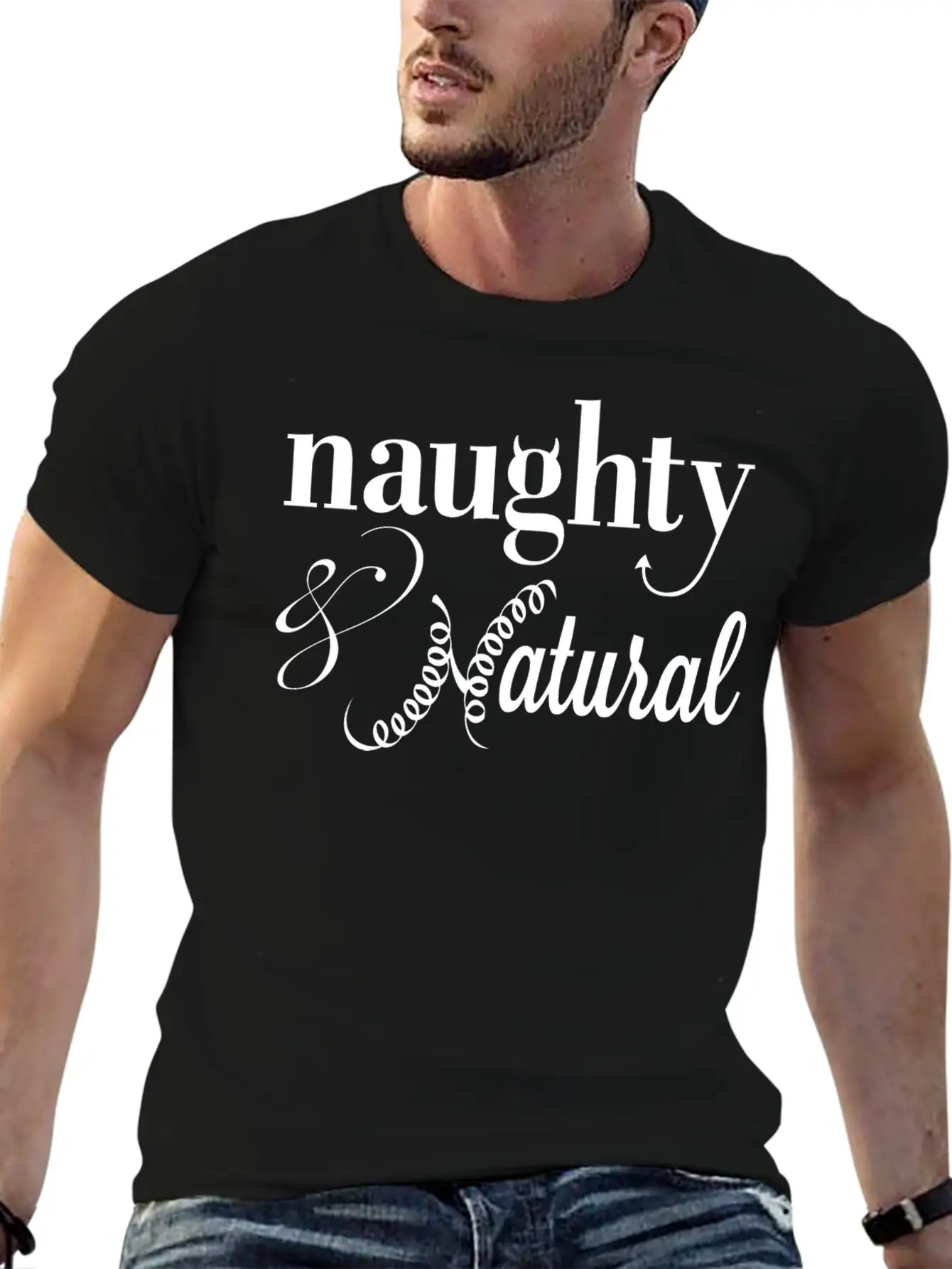 Naghty & Natural T-Shirt Relaxed Everyday Tee – Lightweight And Durable Cotton