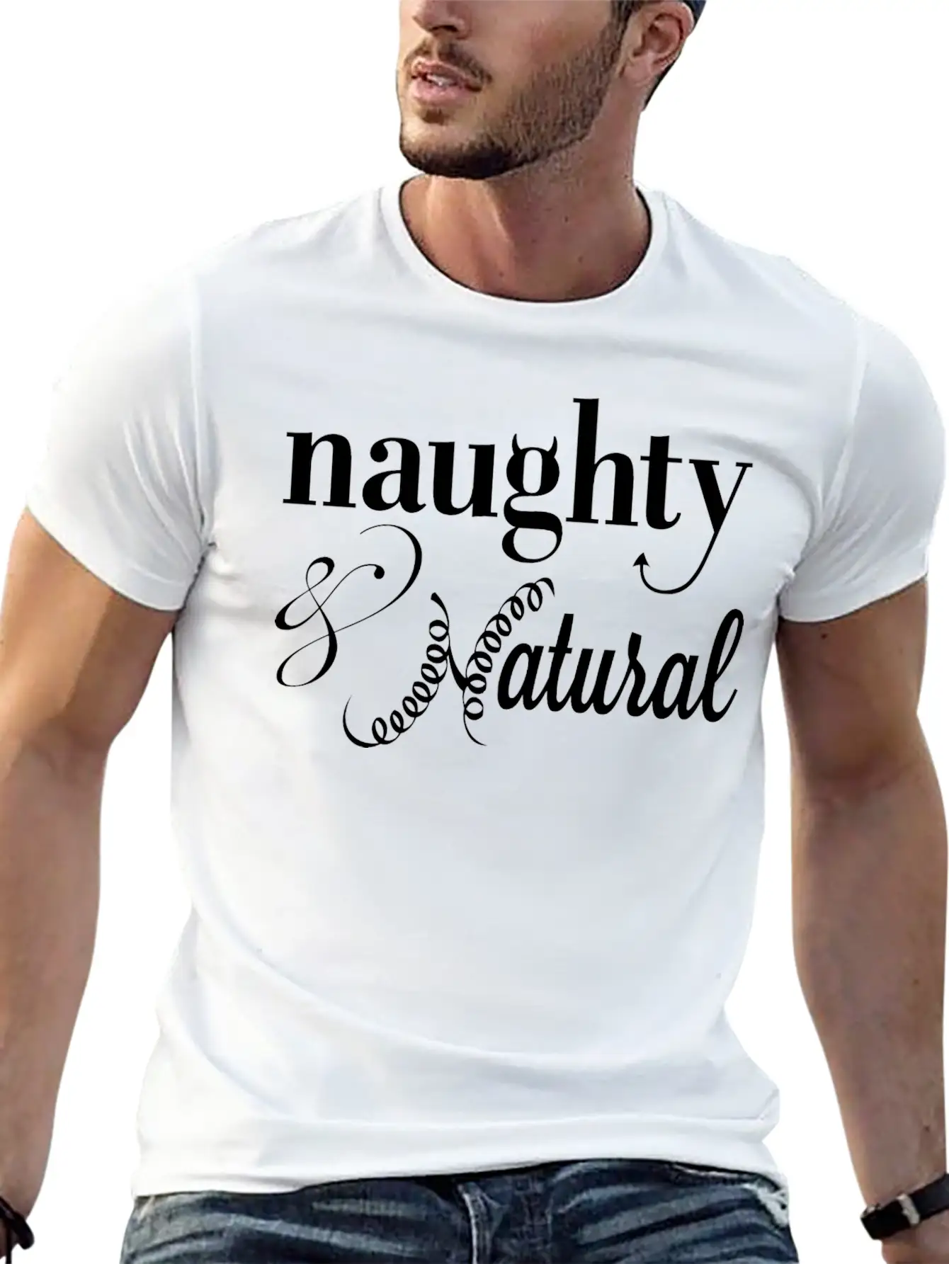 Naghty & Natural T-Shirt Relaxed Everyday Tee – Lightweight And Durable Cotton