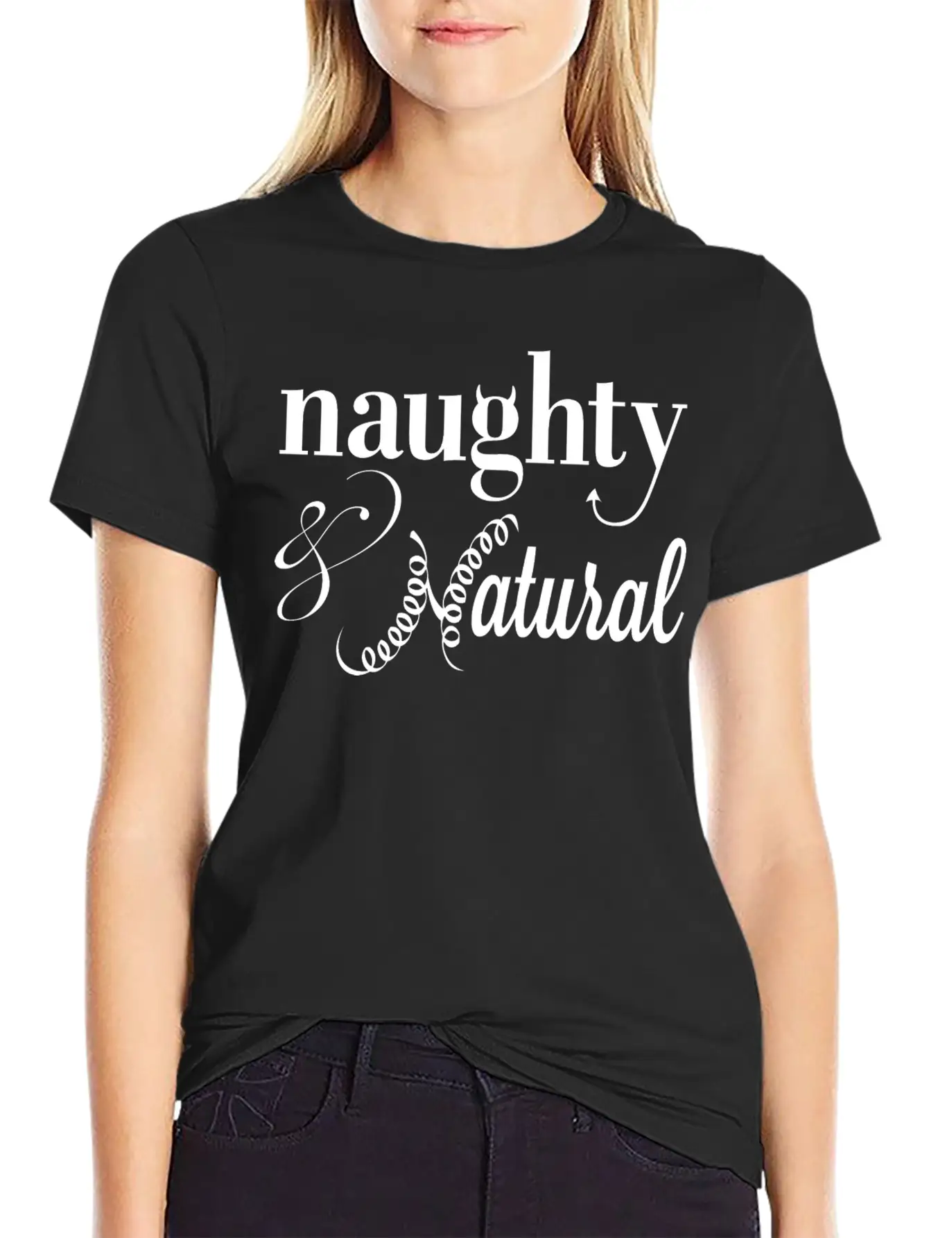 Naghty & Natural T-Shirt Relaxed Everyday Tee – Lightweight And Durable Cotton