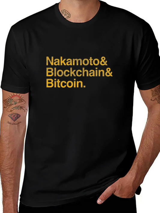 Nakamoto, Blockchain & Bitcoin - Crypto Currencies Stylish Everyday T-Shirt – Unisex Basic Cotton Tee