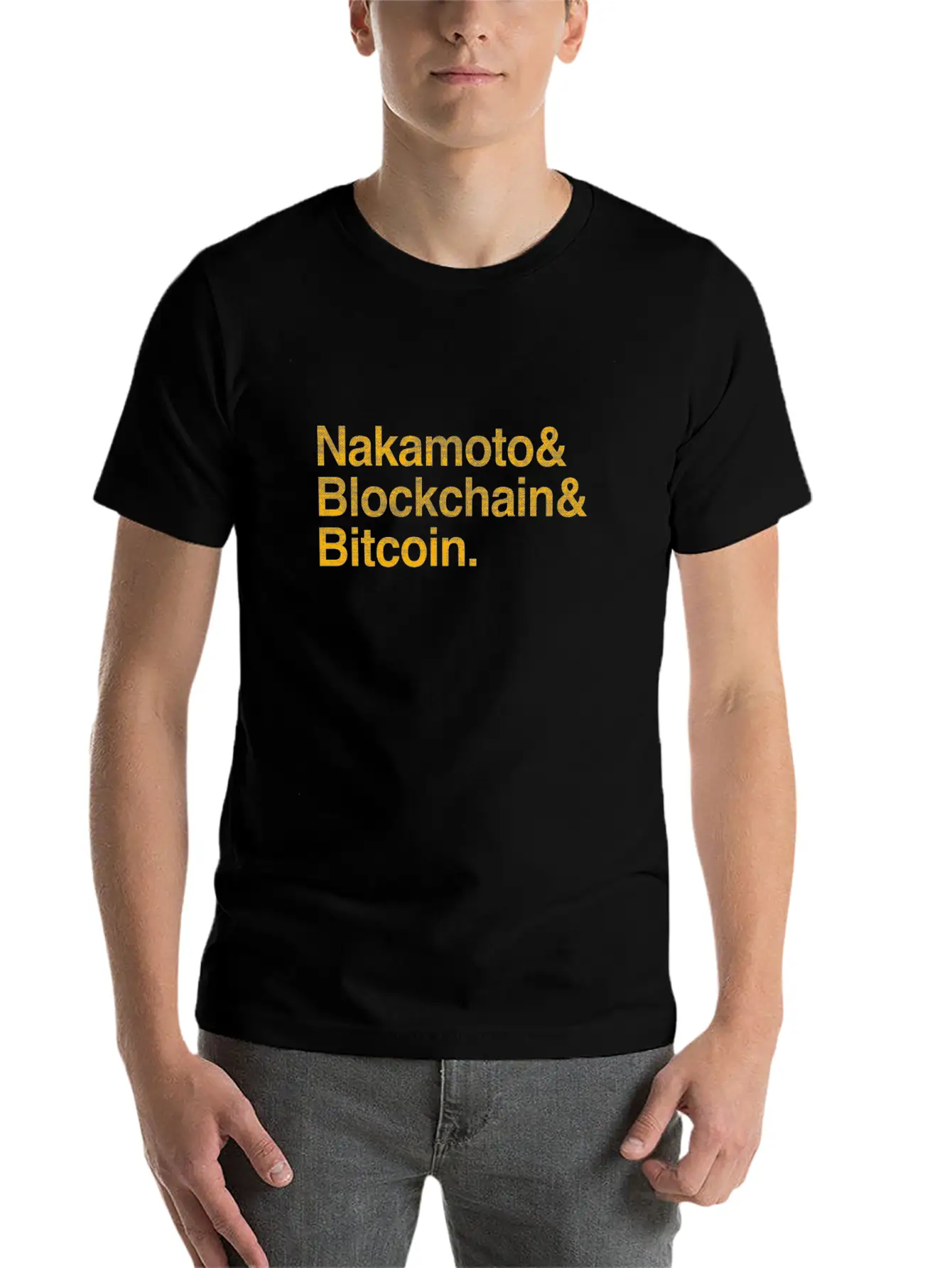 Nakamoto, Blockchain & Bitcoin - Crypto Currencies Stylish Everyday T-Shirt – Unisex Basic Cotton Tee
