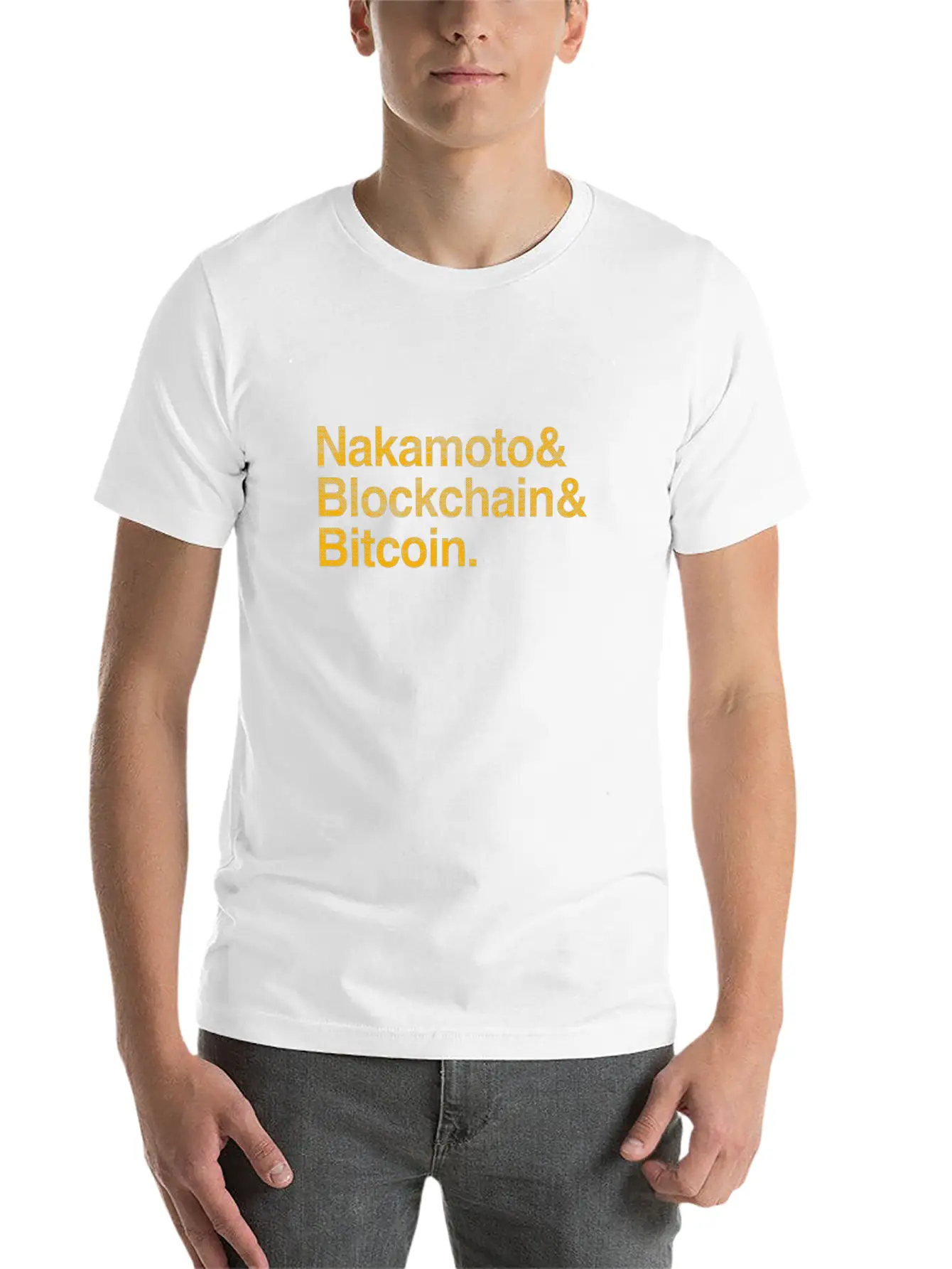 Nakamoto, Blockchain & Bitcoin - Crypto Currencies Stylish Everyday T-Shirt – Unisex Basic Cotton Tee