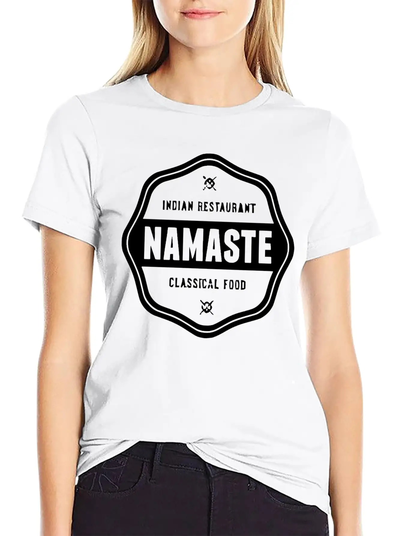 Namaste Classical Food Timeless Short Sleeve Tee – Comfy And Minimalist Design