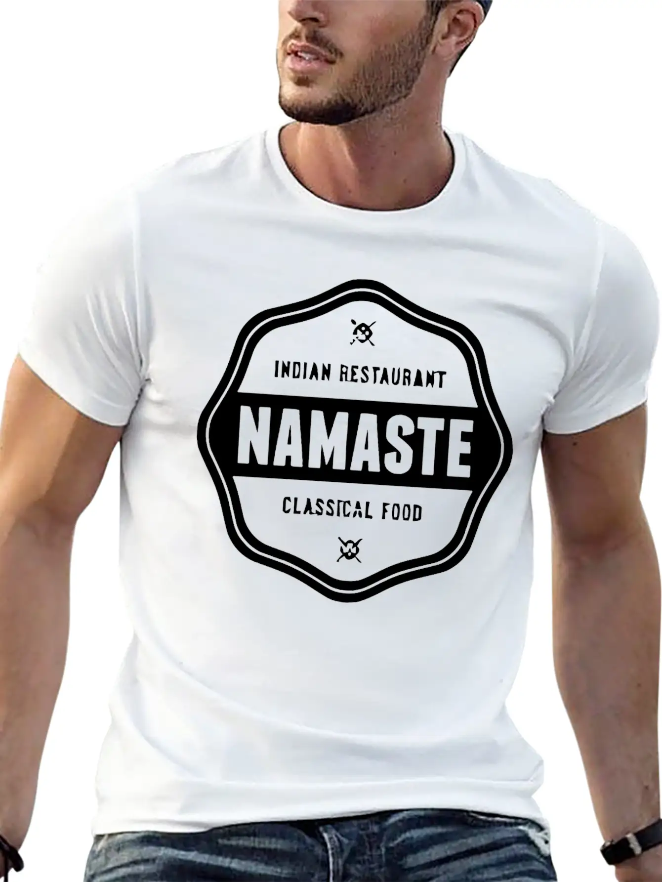 Namaste Classical Food Timeless Short Sleeve Tee – Comfy And Minimalist Design