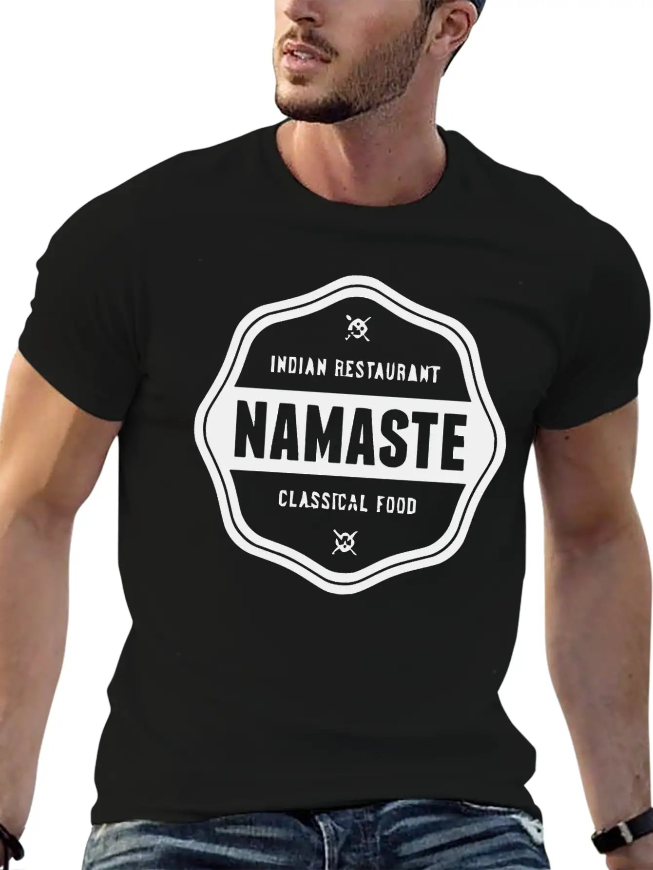 Namaste Classical Food Timeless Short Sleeve Tee – Comfy And Minimalist Design
