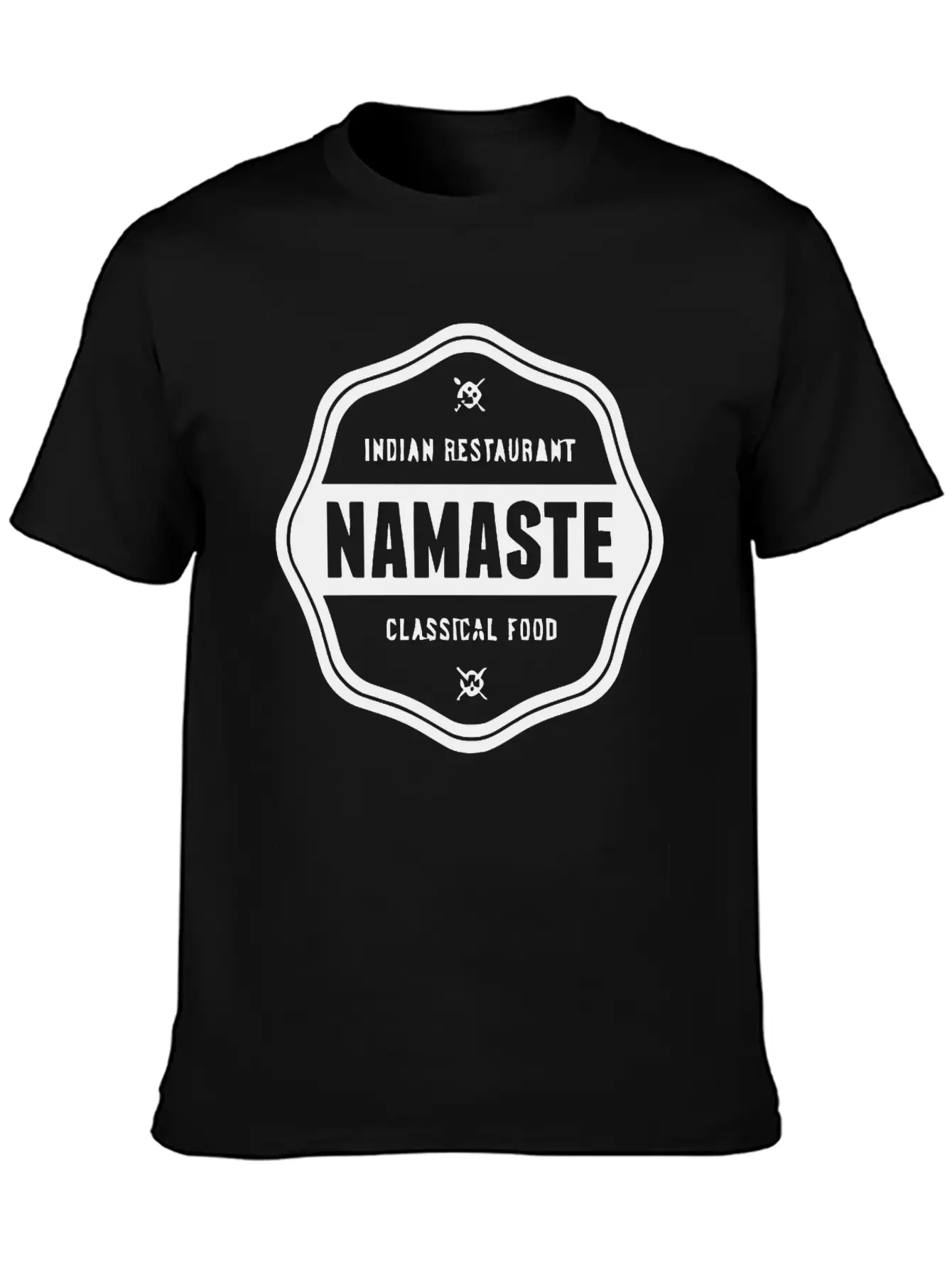 Namaste Classical Food Timeless Short Sleeve Tee – Comfy And Minimalist Design