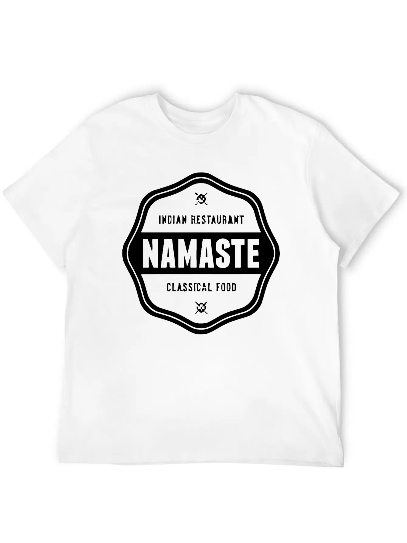 Namaste Classical Food Timeless Short Sleeve Tee – Comfy And Minimalist Design