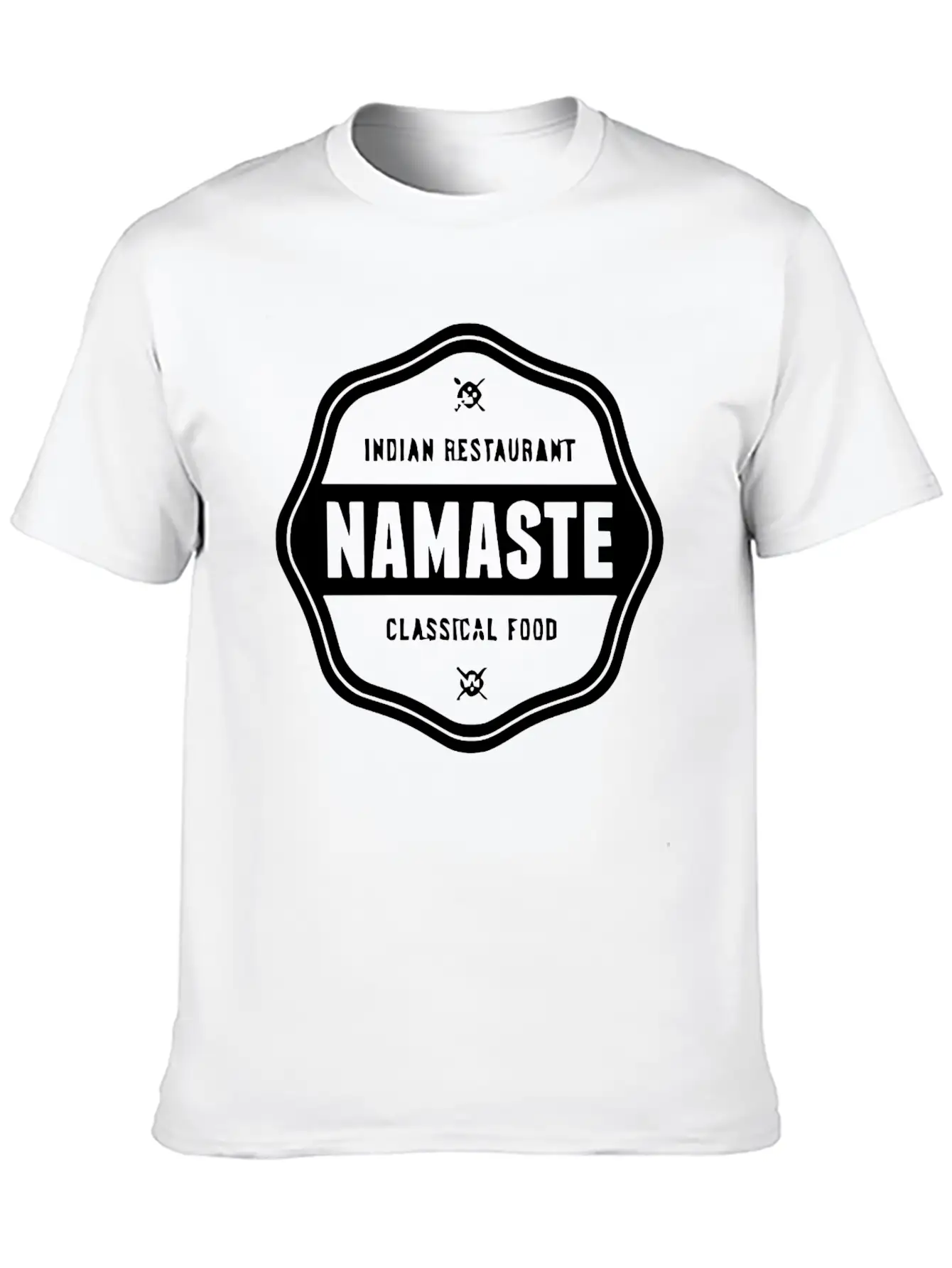 Namaste Classical Food Timeless Short Sleeve Tee – Comfy And Minimalist Design