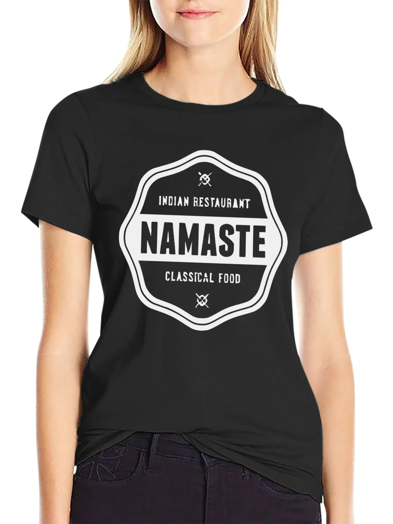 Namaste Classical Food Timeless Short Sleeve Tee – Comfy And Minimalist Design