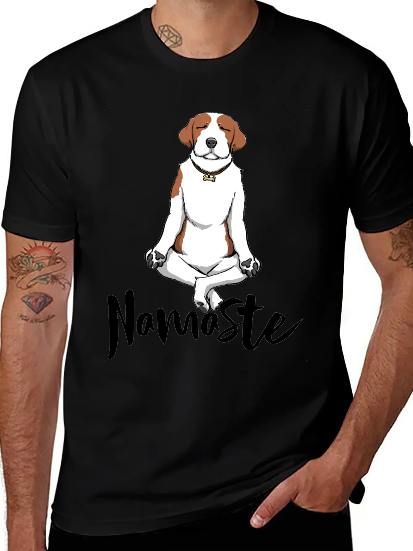 Namaste Dog Unisex Short Sleeve Soft Cotton T-Shirt – Casual Everyday Wear