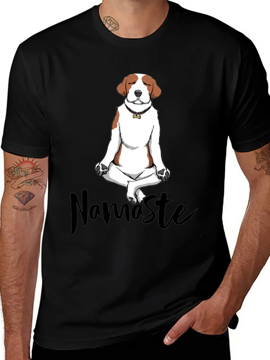 Namaste Dog Unisex Short Sleeve Soft Cotton T-Shirt – Casual Everyday Wear