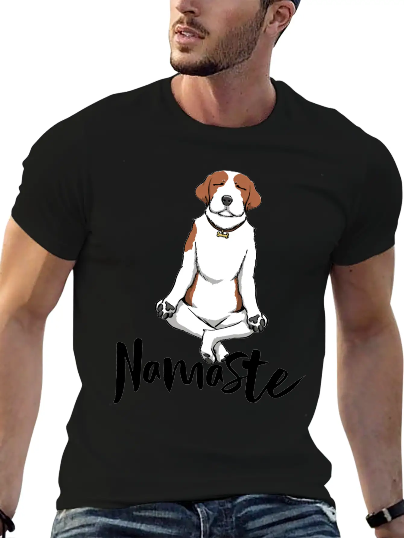 Namaste Dog Unisex Short Sleeve Soft Cotton T-Shirt – Casual Everyday Wear