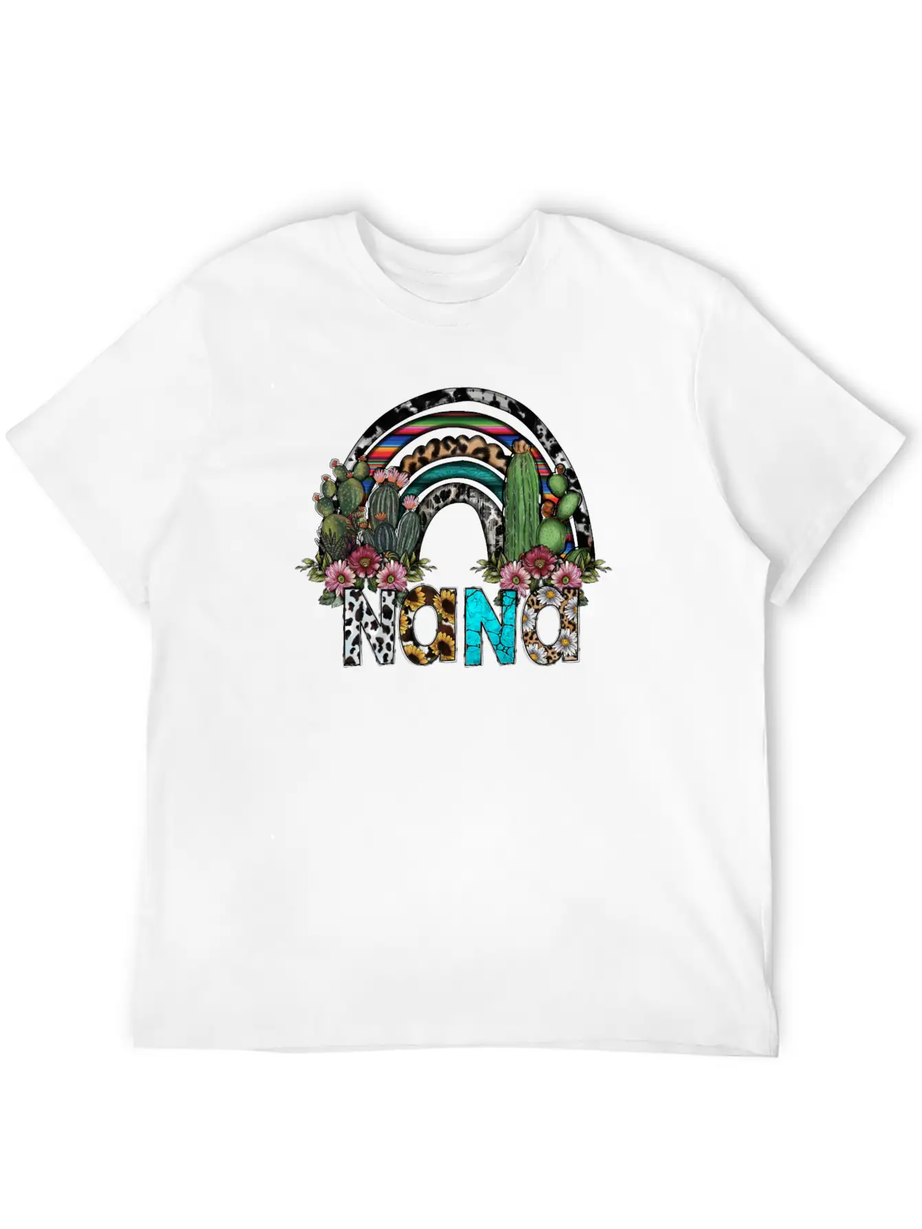 Nana Rainbow Unisex Short Sleeve Soft Cotton T-Shirt – Casual Everyday Wear