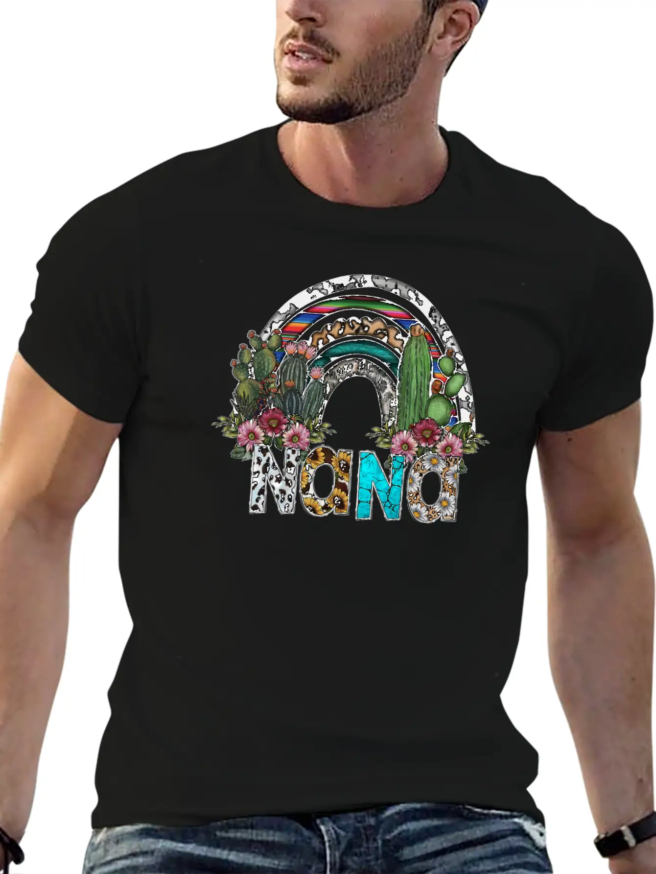 Nana Rainbow Unisex Short Sleeve Soft Cotton T-Shirt – Casual Everyday Wear