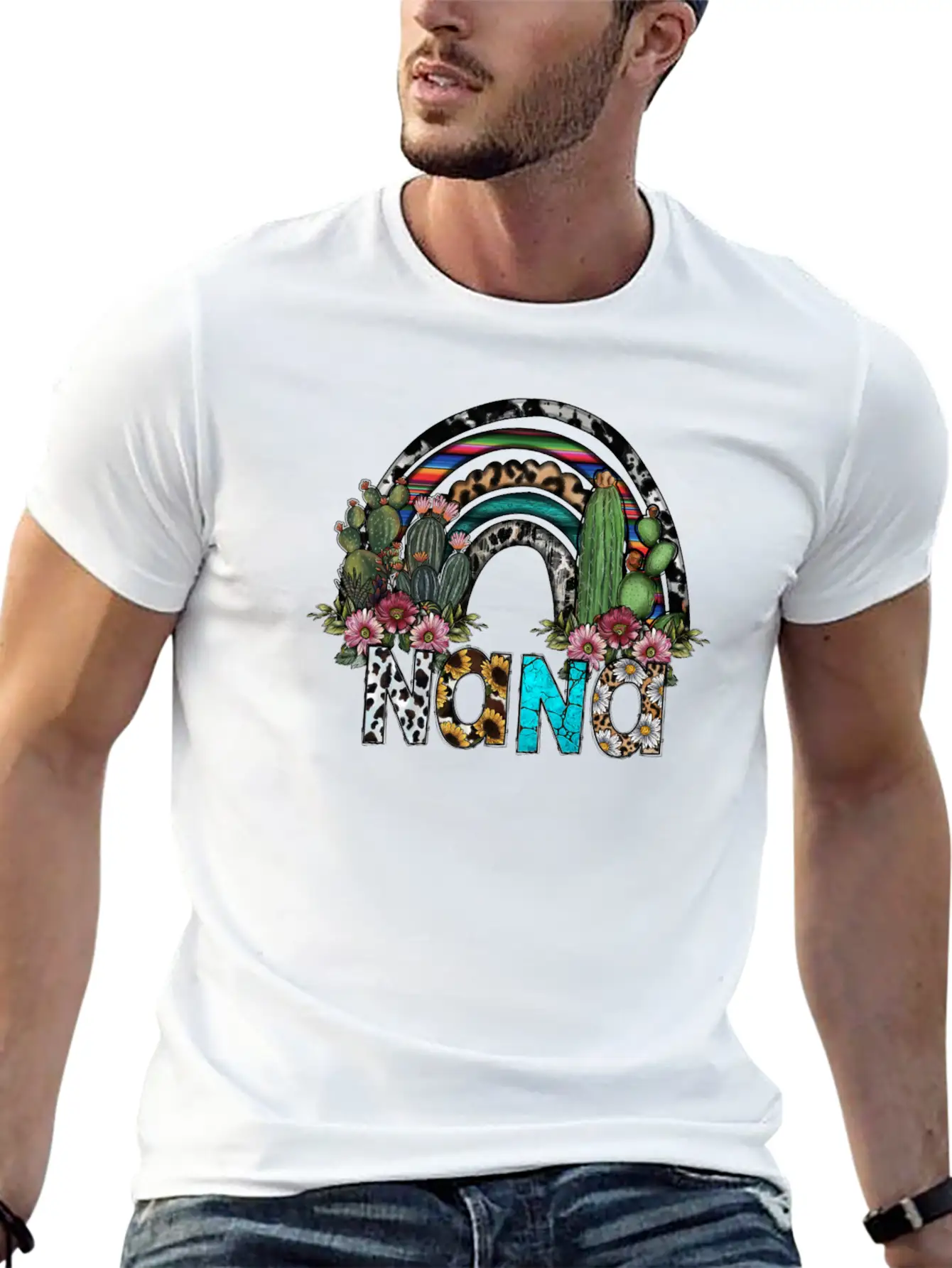 Nana Rainbow Unisex Short Sleeve Soft Cotton T-Shirt – Casual Everyday Wear