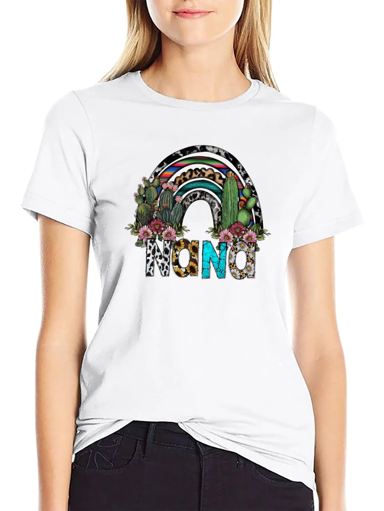 Nana Rainbow Unisex Short Sleeve Soft Cotton T-Shirt – Casual Everyday Wear