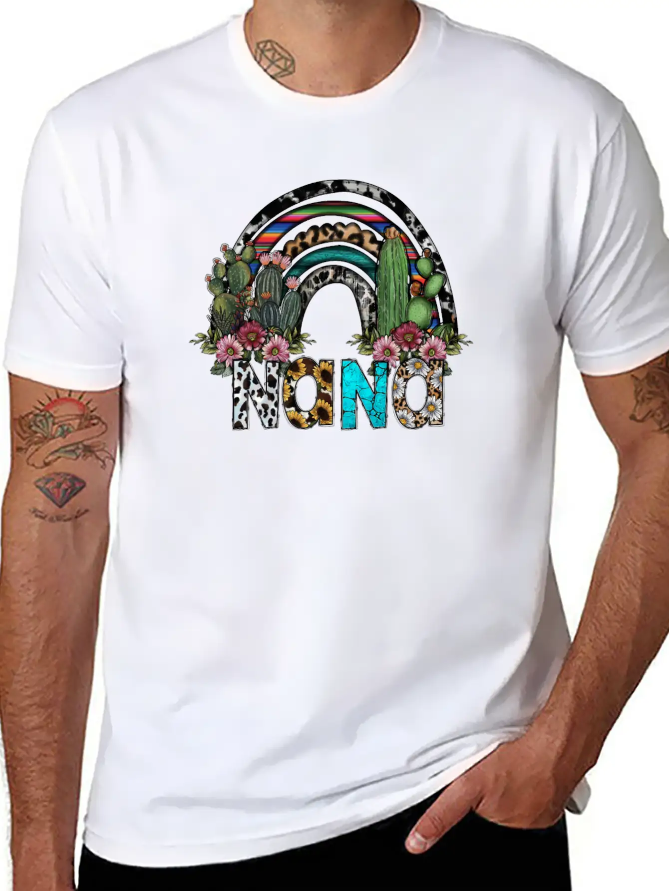 Nana Rainbow Unisex Short Sleeve Soft Cotton T-Shirt – Casual Everyday Wear