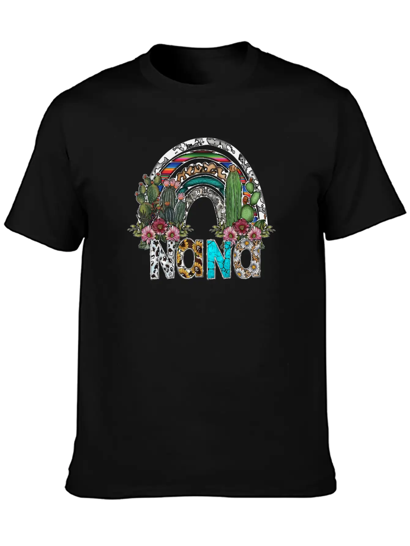 Nana Rainbow Unisex Short Sleeve Soft Cotton T-Shirt – Casual Everyday Wear