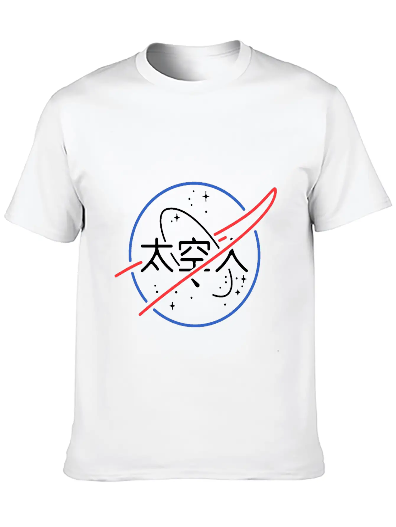 NASA Aesthetic Japanese Neon Unisex Short Sleeve Soft Cotton T-Shirt – Casual Everyday Wear
