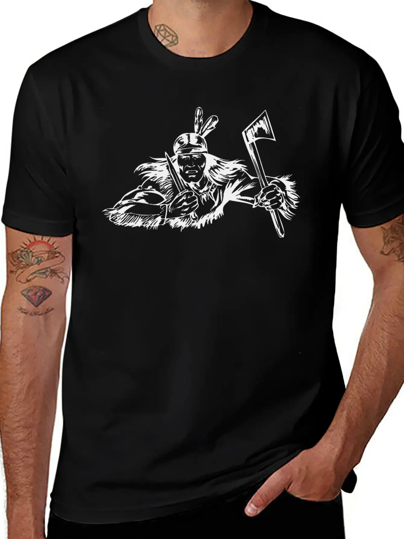 Native American - 019 Unisex Short Sleeve Soft Cotton T-Shirt – Casual Everyday Wear