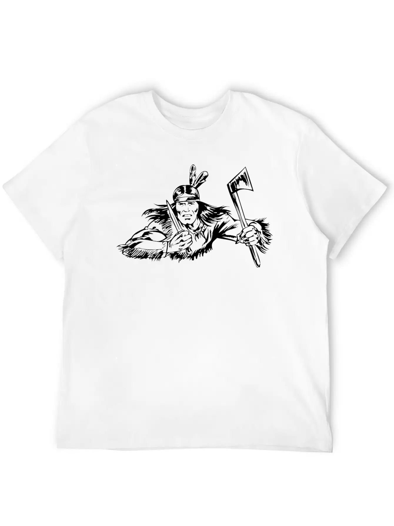 Native American - 019 Unisex Short Sleeve Soft Cotton T-Shirt – Casual Everyday Wear