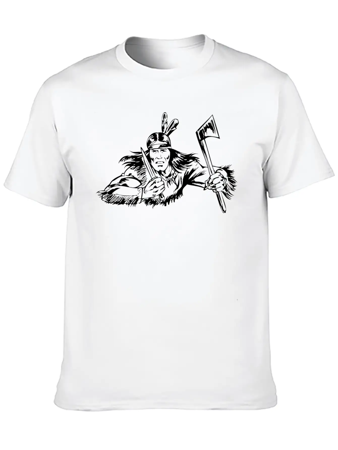 Native American - 019 Unisex Short Sleeve Soft Cotton T-Shirt – Casual Everyday Wear