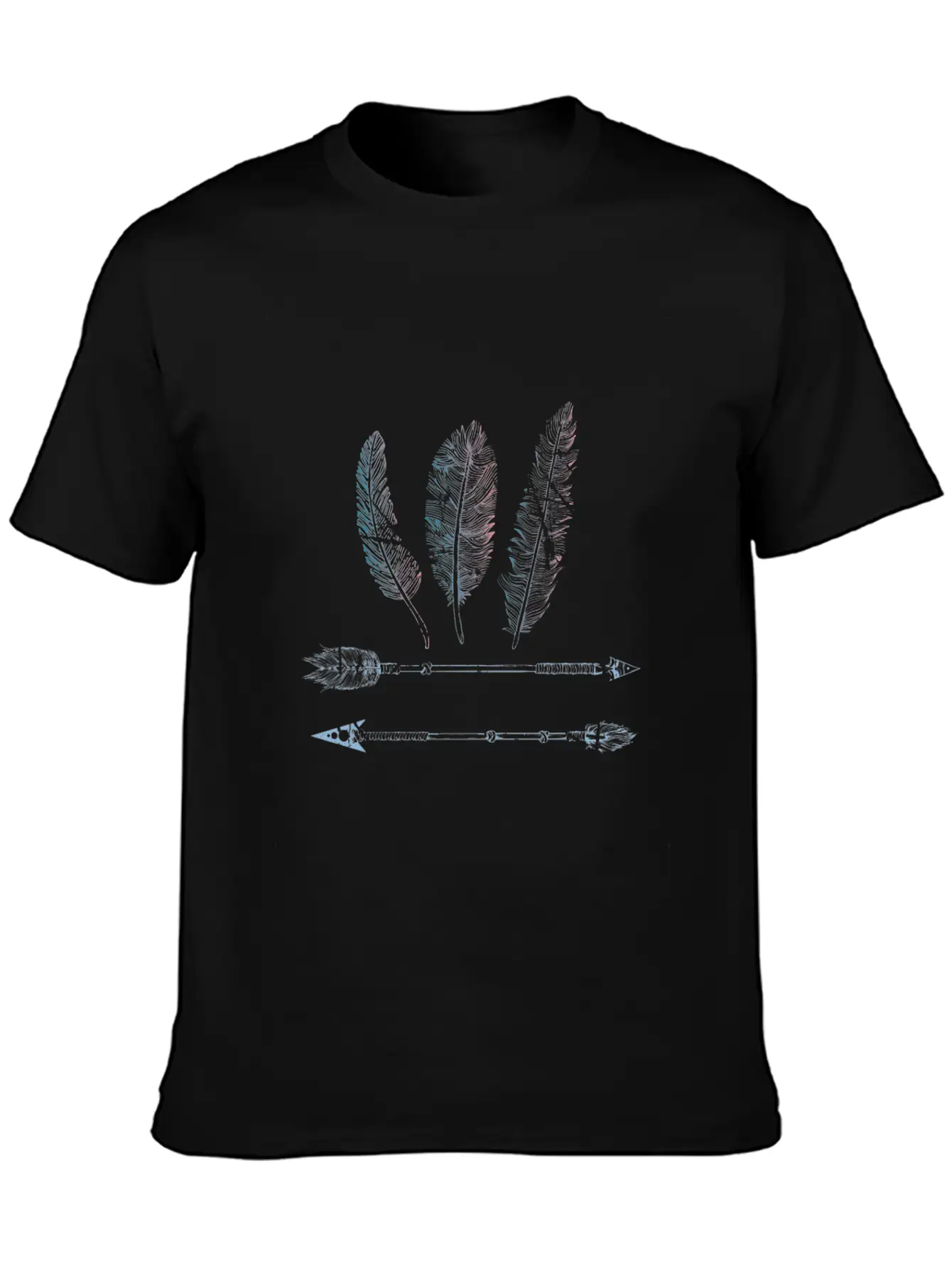 Native American Feather And Arrow Distress Comfortable Minimalist Graphic Tee – Summer Style Essential
