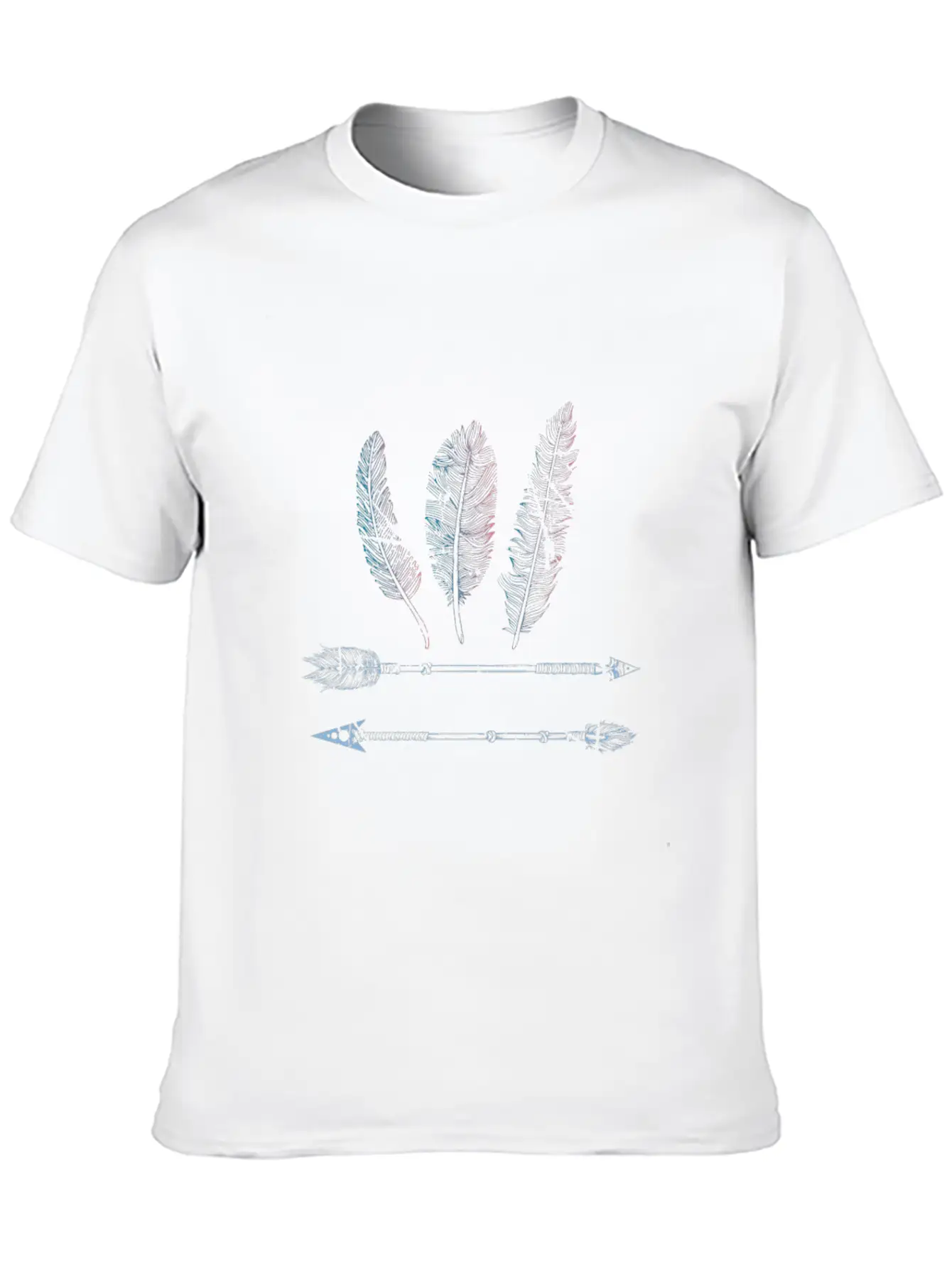 Native American Feather And Arrow Distress Comfortable Minimalist Graphic Tee – Summer Style Essential