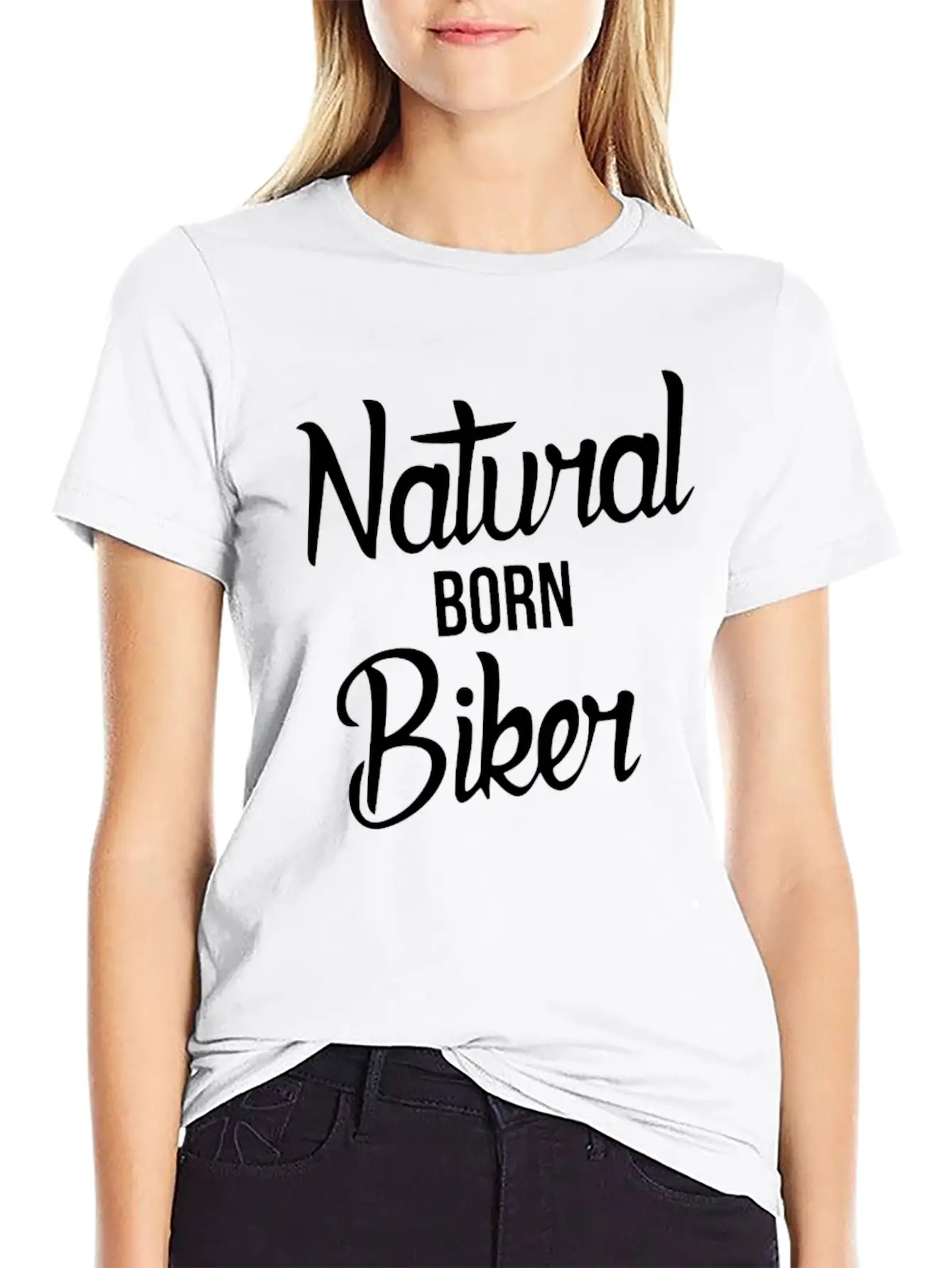 Natural Born Biker Basic Graphic T-Shirt – Daily Comfort In Soft Cotton