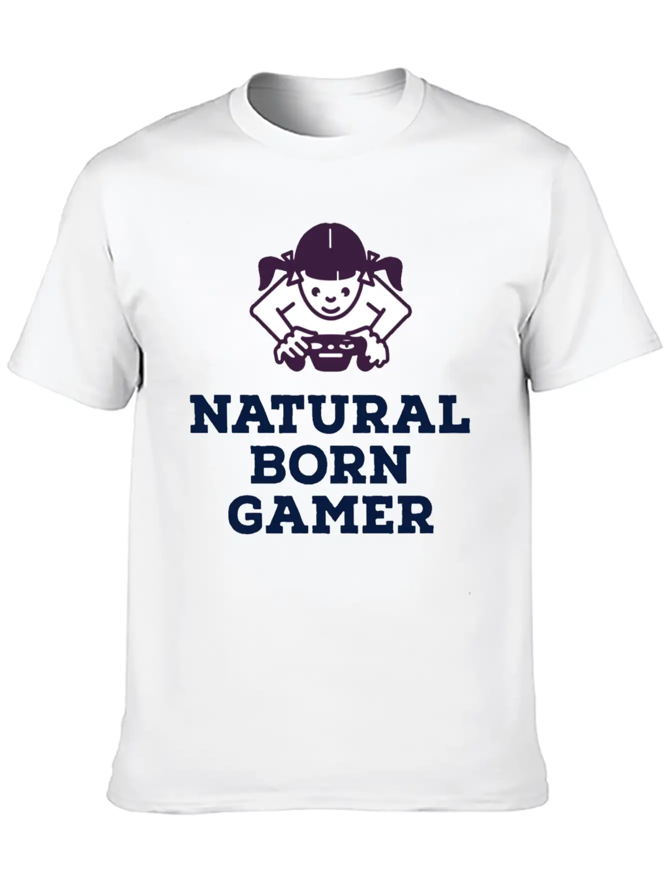 Natural Born Gamer Stylish Everyday T-Shirt – Unisex Basic Cotton Tee