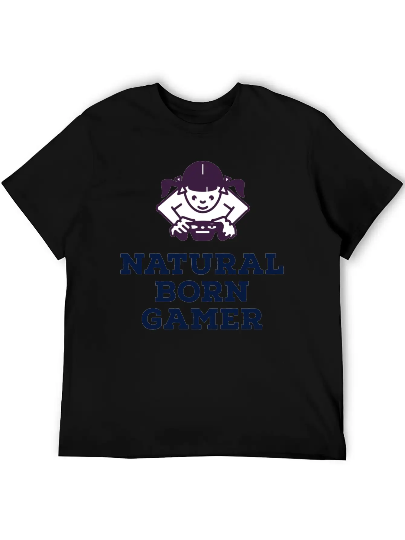 Natural Born Gamer Stylish Everyday T-Shirt – Unisex Basic Cotton Tee