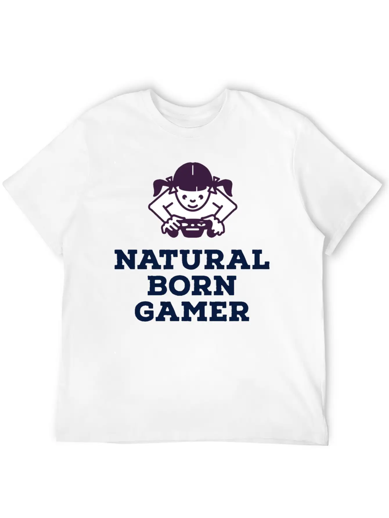 Natural Born Gamer Stylish Everyday T-Shirt – Unisex Basic Cotton Tee