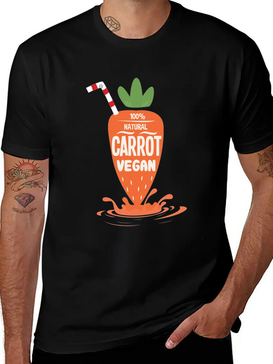 Natural Carrot Vegan Juice Carrots Detox Diet Comfortable Minimalist Graphic Tee – Summer Style Essential